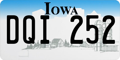 IA license plate DQI252