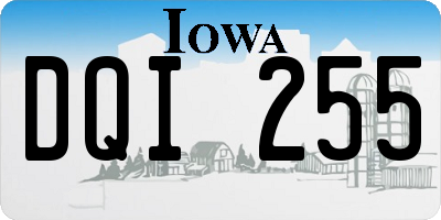 IA license plate DQI255