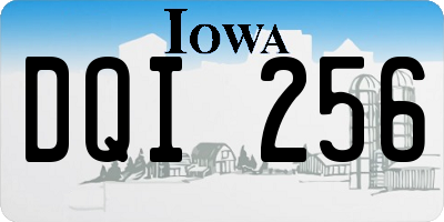 IA license plate DQI256