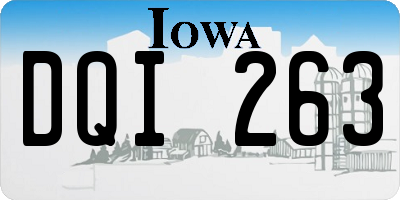 IA license plate DQI263