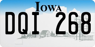 IA license plate DQI268