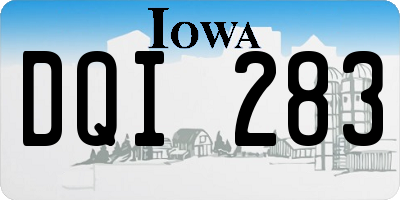 IA license plate DQI283