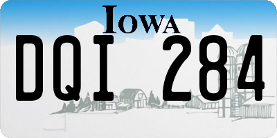 IA license plate DQI284