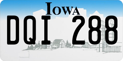IA license plate DQI288