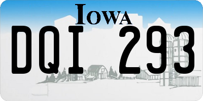 IA license plate DQI293