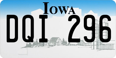 IA license plate DQI296