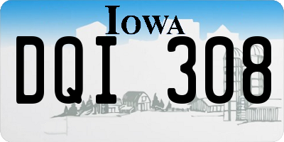 IA license plate DQI308