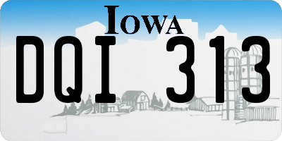 IA license plate DQI313