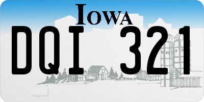 IA license plate DQI321
