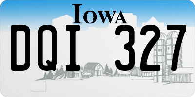 IA license plate DQI327