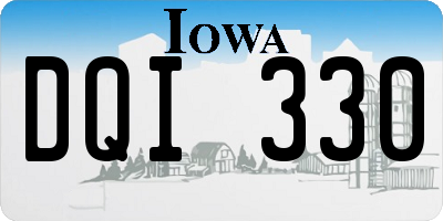 IA license plate DQI330