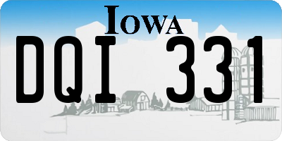 IA license plate DQI331