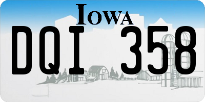 IA license plate DQI358