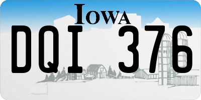 IA license plate DQI376