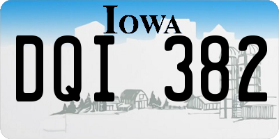 IA license plate DQI382