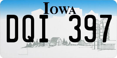 IA license plate DQI397