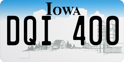 IA license plate DQI400