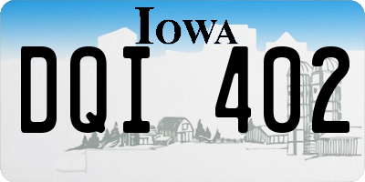 IA license plate DQI402