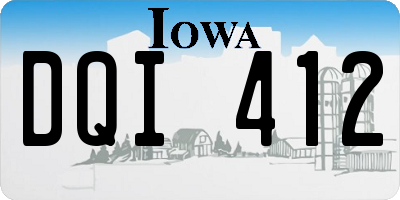 IA license plate DQI412