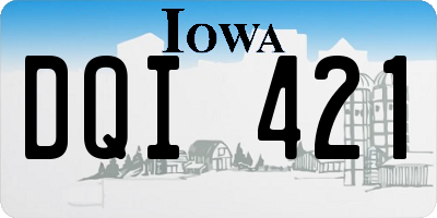 IA license plate DQI421