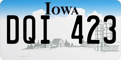 IA license plate DQI423