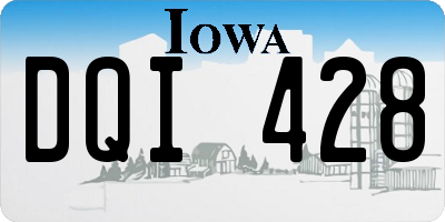 IA license plate DQI428