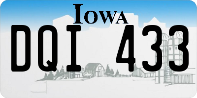IA license plate DQI433
