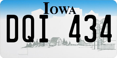 IA license plate DQI434