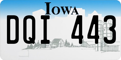 IA license plate DQI443