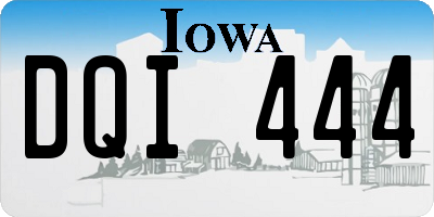 IA license plate DQI444