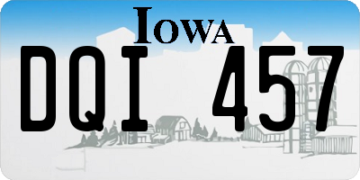 IA license plate DQI457