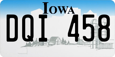 IA license plate DQI458