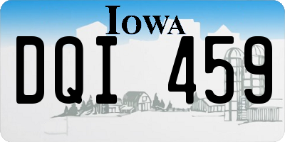 IA license plate DQI459