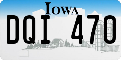 IA license plate DQI470
