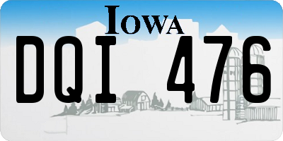 IA license plate DQI476