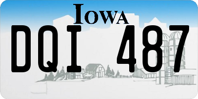 IA license plate DQI487