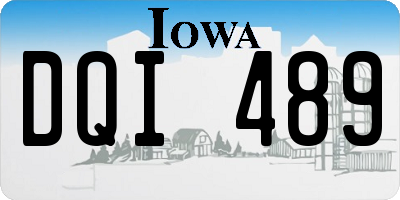 IA license plate DQI489