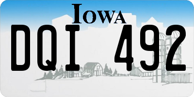 IA license plate DQI492