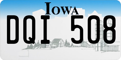 IA license plate DQI508