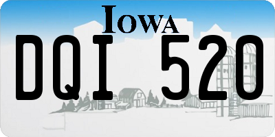 IA license plate DQI520