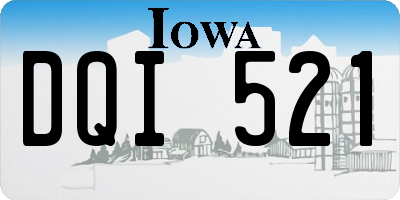 IA license plate DQI521