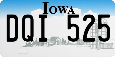 IA license plate DQI525