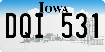 IA license plate DQI531