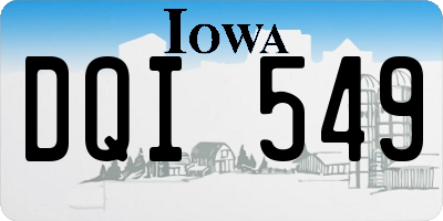 IA license plate DQI549