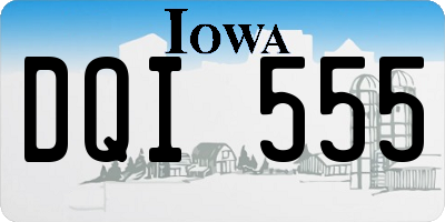 IA license plate DQI555