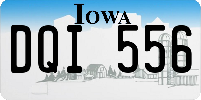 IA license plate DQI556