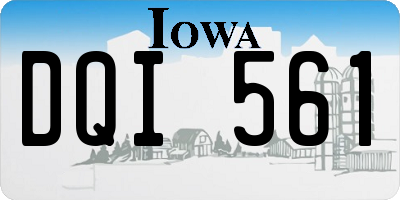IA license plate DQI561