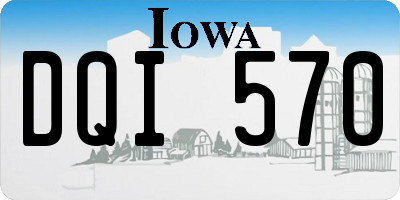 IA license plate DQI570