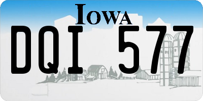 IA license plate DQI577