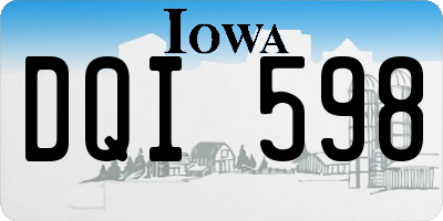 IA license plate DQI598
